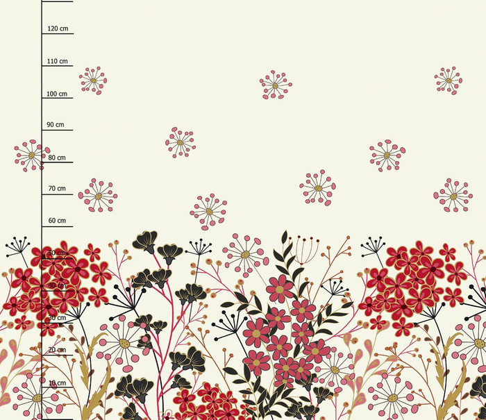BLUMEN (Motiv 9) / ecru - Kleid-Panel TE210