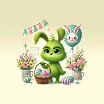 FUNNY EASTER WZ. 3 - panel (60cm x 50cm) tkanina wodoodporna