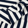 Viscose jersey - STRIPES DARK BLUE / WHITE 1,0cm x 1,0cm 