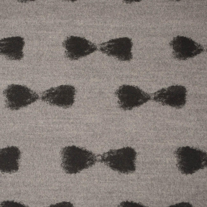 SCHLEIFEN / grau - Mantelstoff / Flausch 