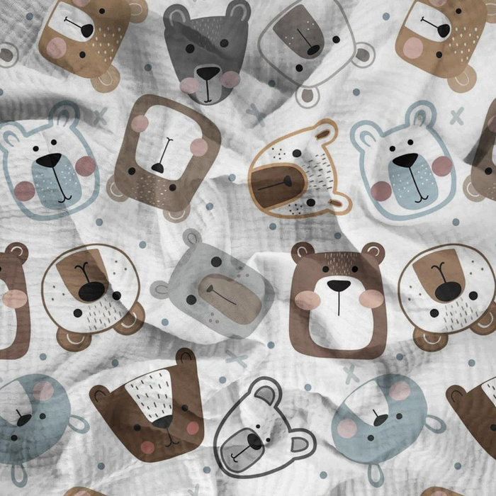 BEARS (CITY BEARS) - Cotton muslin