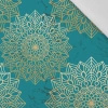 MANDALA pat. 5 / emerald - viscose woven fabric
