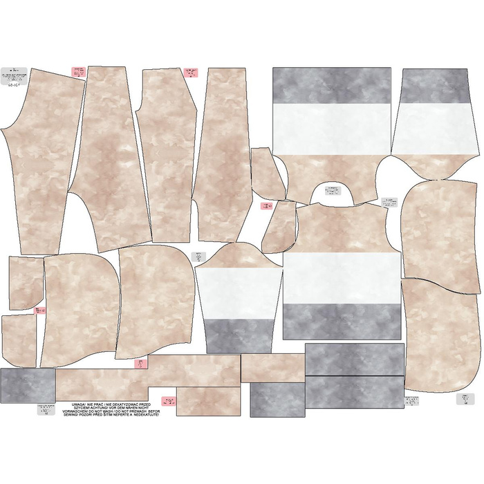 Children's tracksuit (OSLO) - CAMOUFLAGE pat. 2 / STRIPES - looped knit fabric (98/104)