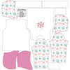CLASSIC WOMEN’S HOODIE (POLA) - SNOWFLAKES MIX - looped knit fabric - XXXL