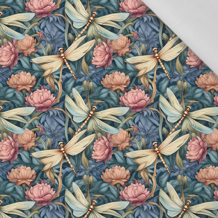 Butterfly & Flowers wz.11 - Linen 100%