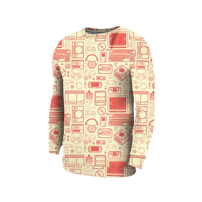 PÁNSKÁ MIKINA (OREGON) - HRY(retro) / vanilkový - teplákovina