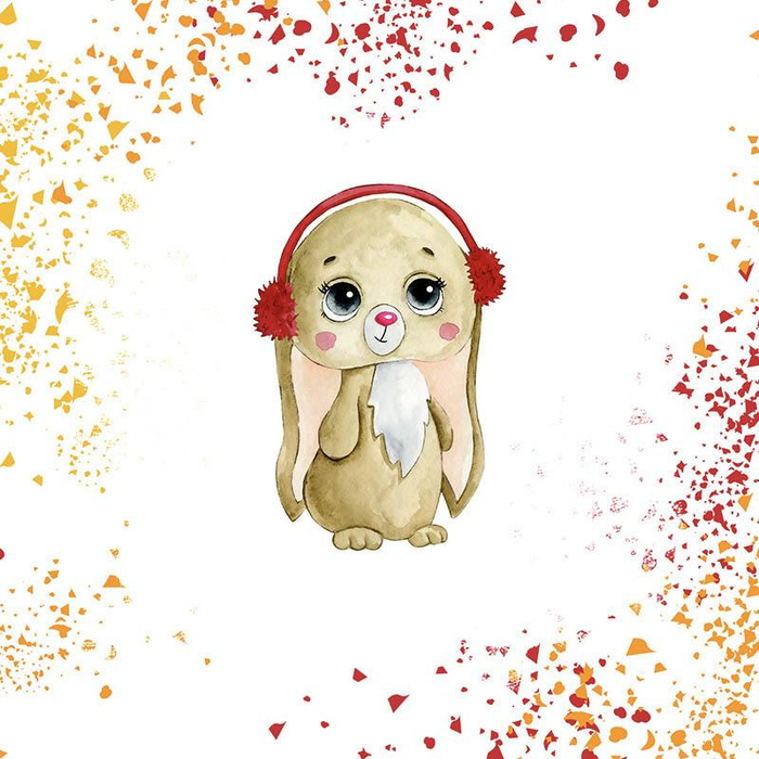 HERBSTHASE MIA - Paneel 50cm x 60cm - Single Jersey