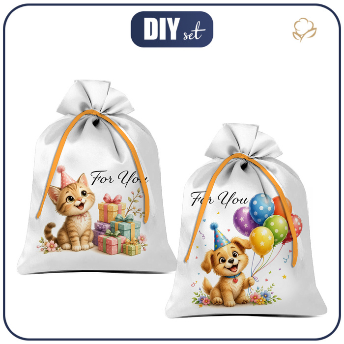Woreczki prezentowe - FOR YOU - zestaw do uszycia