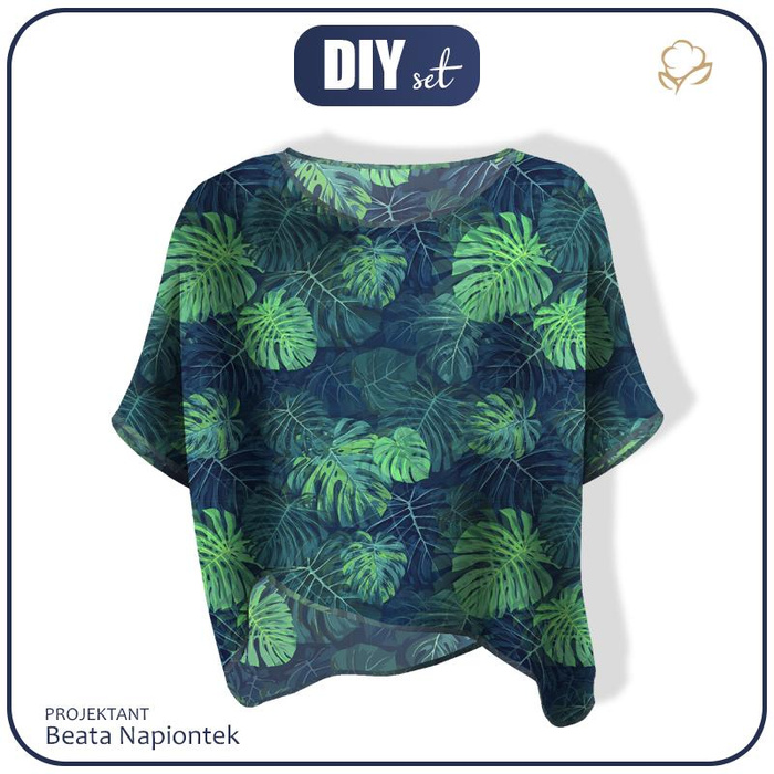 LEICHTE OVERSIZE BLUSE "ELENA" - MONSTERA Ms. 5 / rosa - Nähset