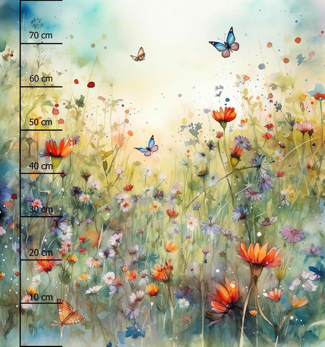 MAGIC MEADOW VZ. 1 - panel (75cm x 80cm) SINGLE JERSEY