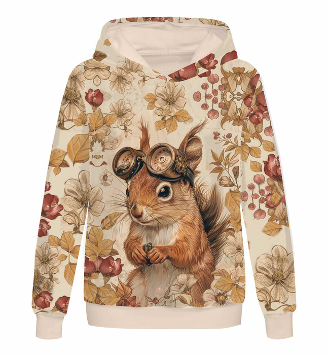 SQUIRREL STEAMPUNK FOREST - panoramic panel softshell (60cm x 140cm)