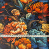 VINTAGE CHINESE FLOWERS PAT. 1 - thick pressed leatherette