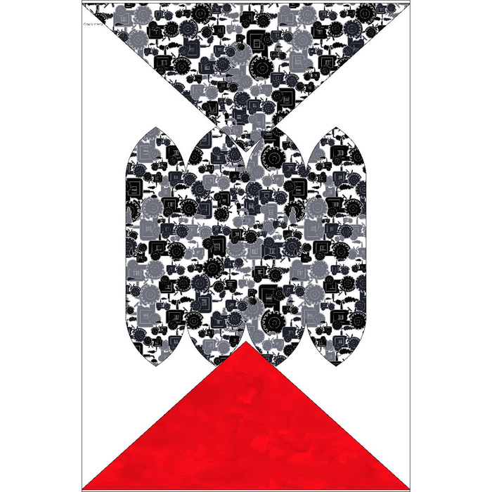 DZIECIĘCA CZAPKA I CHUSTA (CLASSIC) - TRAKTORY / szare 48-50