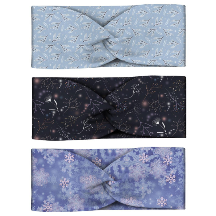 HEADBAND AND HAIR ELASTIC 3KPL - PATTERN 10 - sewing set 4-8