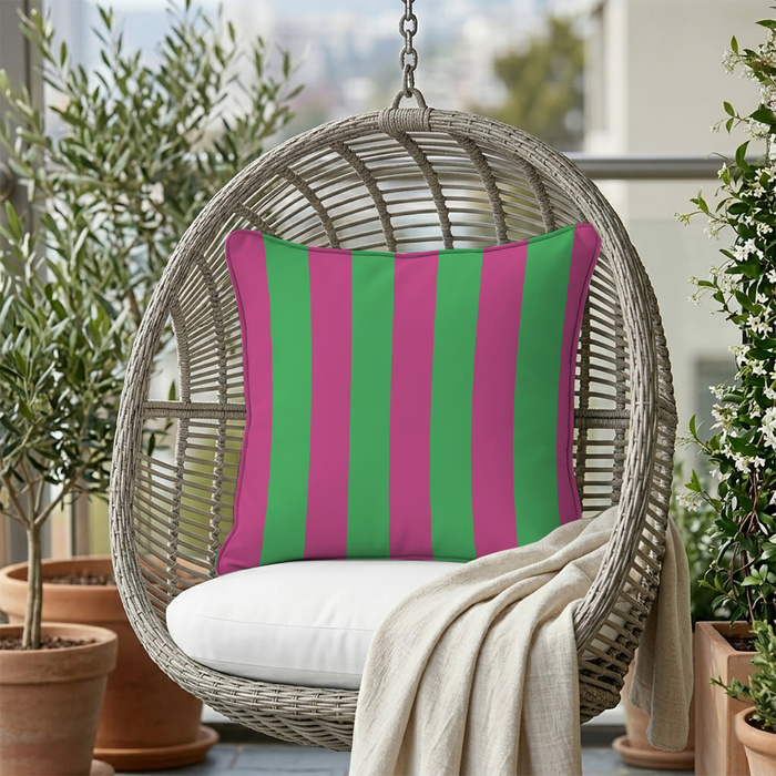 PINK-GREEN STRIPES - lycra 300g
