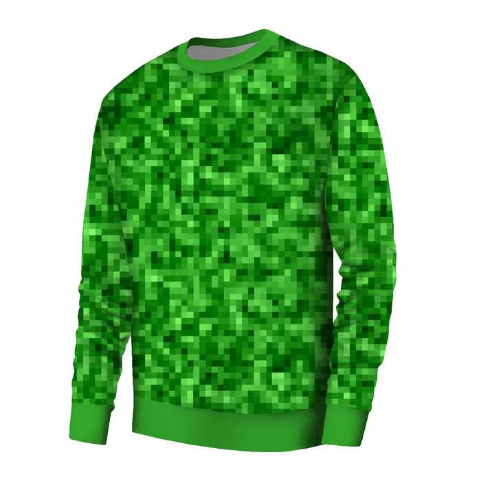 BASIC HERREN SWEATSHIRT (OREGON) - PIXEL ms. 2 / grün - Nähset L