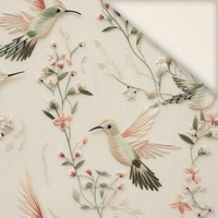 PASTEL BIRDS VZ. 6 (Kolibříci) - Len 100%