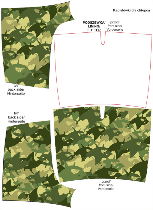 Boy's swim trunks - SHARKS MORO 146-152