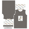 T-SHIRT DZIECIĘCY - KOLOROWE AUTKA / szary (MIEJSKIE MISIE) - single jersey (92/98)