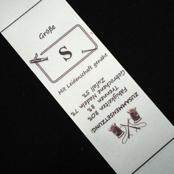 European care tag DE - size XS - 4 pcs set