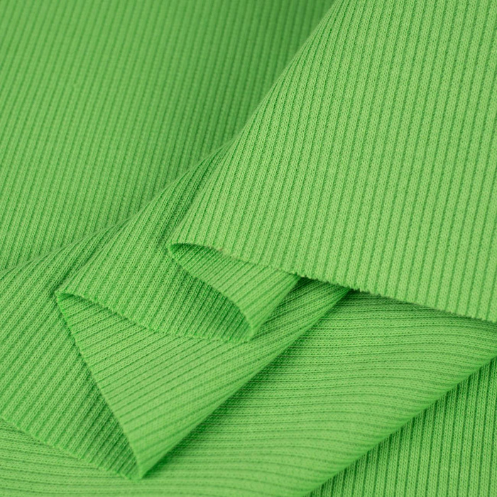 Rib Jersey fabric Unicolour - GRASSY (D-124)