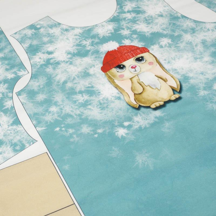 CHILDREN'S PAJAMAS " MIKI" - MIA THE WINTER BUNNY - Elastic cotton knit fabric (146/152)