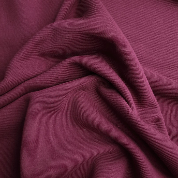 French Terry mit Elasthan - AUBERGINE (D-215)