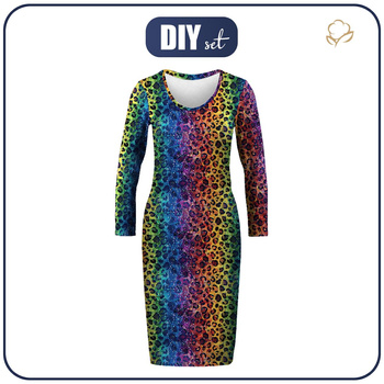 Tužkové šaty (ALISA) - HOLOGRAM RAINBOW vz. 3 - Sada šití