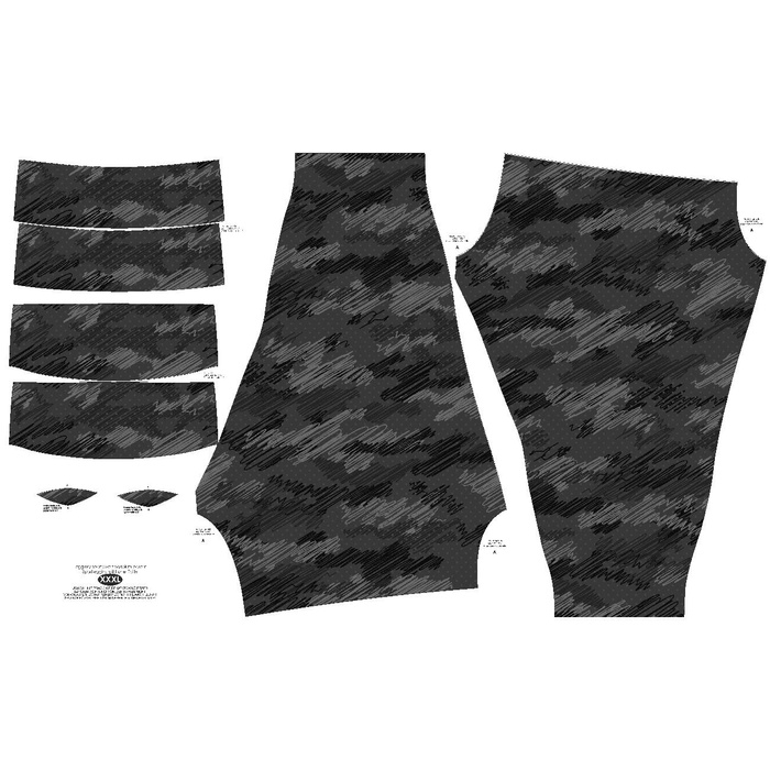 SPORTS LEGGINGS - CAMOUFLAGE - scribble - XL