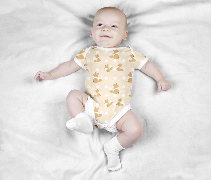 FOXES / polka dots - Cotton woven fabric