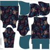 CLASSIC DAMEN HOODIE (POLA) - FLOWERS WZ.63 - Nähset M