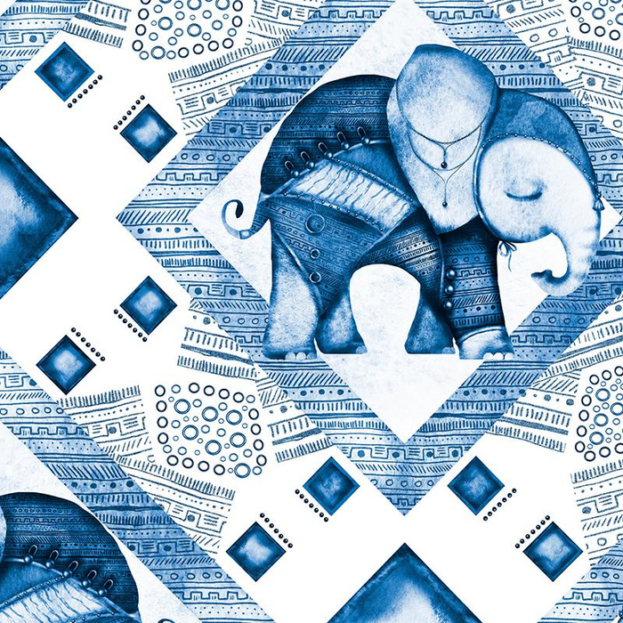 INDIE CHARME / blau (CLASSIC BLUE) - bio single jerset mit Elastan  Sommersweat