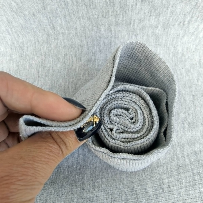 Heavy Elastic Rib Knit 500g - GREY MELANGE