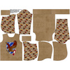 KID'S HOODIE - COAT OF ARMS pat. 3 (MAGIC SCHOOL) - looped knit fabric (146/152)