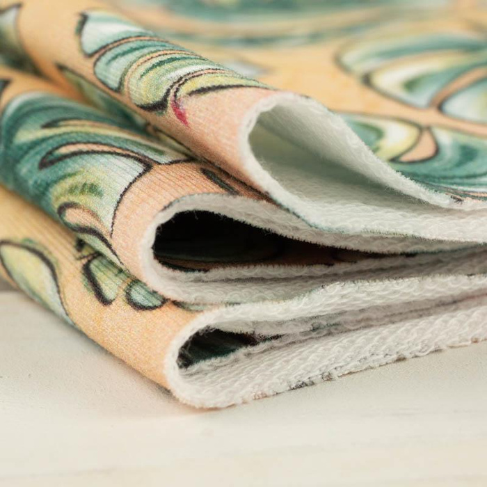 TROPICAL MONSTERAS - Cotton woven fabric