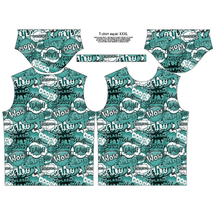 HERREN T-SHIRT - COMICS (minze) - Single Jersey M