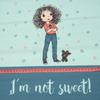 I’M NOT SWEET - panel Waterproof woven fabric EN