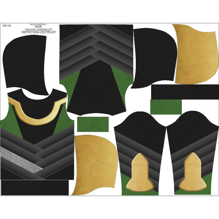 KID'S HOODIE (ALEX) - SUPERHERO PAT. 6 - sewing set (110/116)