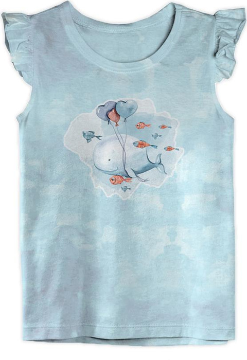 WHALE AND LIGHTHOUSE pat.2 (MAGIC OCEAN) - panoramic panel looped knit (60cm x 155cm)