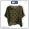 LEICHTE OVERSIZE BLUSE "ELENA" - MINI ROTER GARTEN (PARADIESGARTEN) - Nähset 