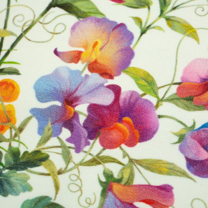 BUKOLISCHE BLUMEN - bio single jerset mit Elastan TE210 Sommersweat