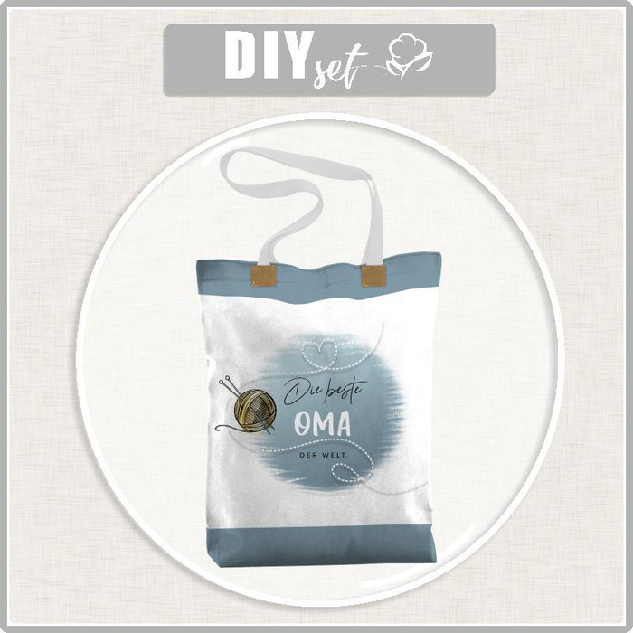 SHOPPER BAG - DIE BESTE OMA DER WELT / hank - Waterproof woven fabric - sewing set