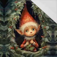 VINTAGE CHRISTMAS ELF - Panel (75cm x 80cm) SINGLE JERSEY PANEL