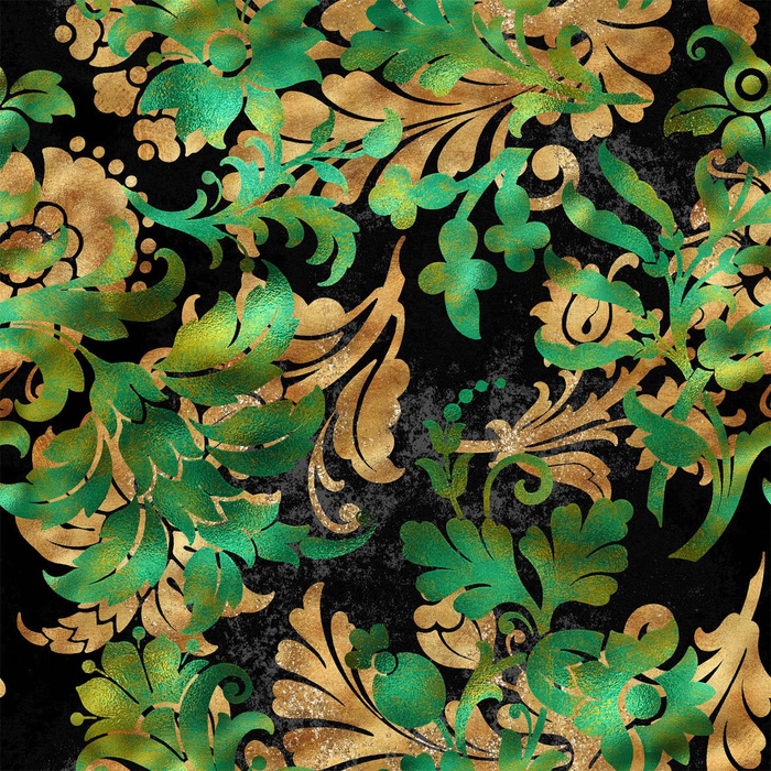 FLORAL  MS. 6 - looped knit fabric with elastane ITY