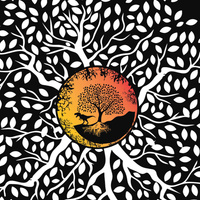 TYRANOZAUR (DRZEWO) / czarny - panel (75cm x 80cm)