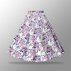WILD ROSE FLOWERS PAT. 1 (BLOOMING MEADOW) (Very Peri) - skirt panel "MAXI" - crepe