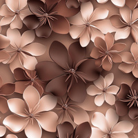 FLOWERS WZ.5/ Mocha Mousse  - Baumwoll Webware