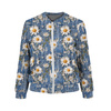 DAMEN BOMBERJACKE (KAMA) - WHITE FLOWERS M. 4 - Nähset L