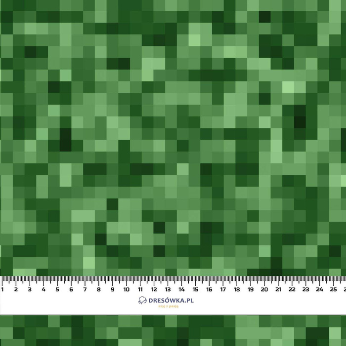 PIXELS pat. 2 / olive - single jersey with elastane 