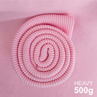 Heavy Elastic Rib Knit 500g - POWDER PINK